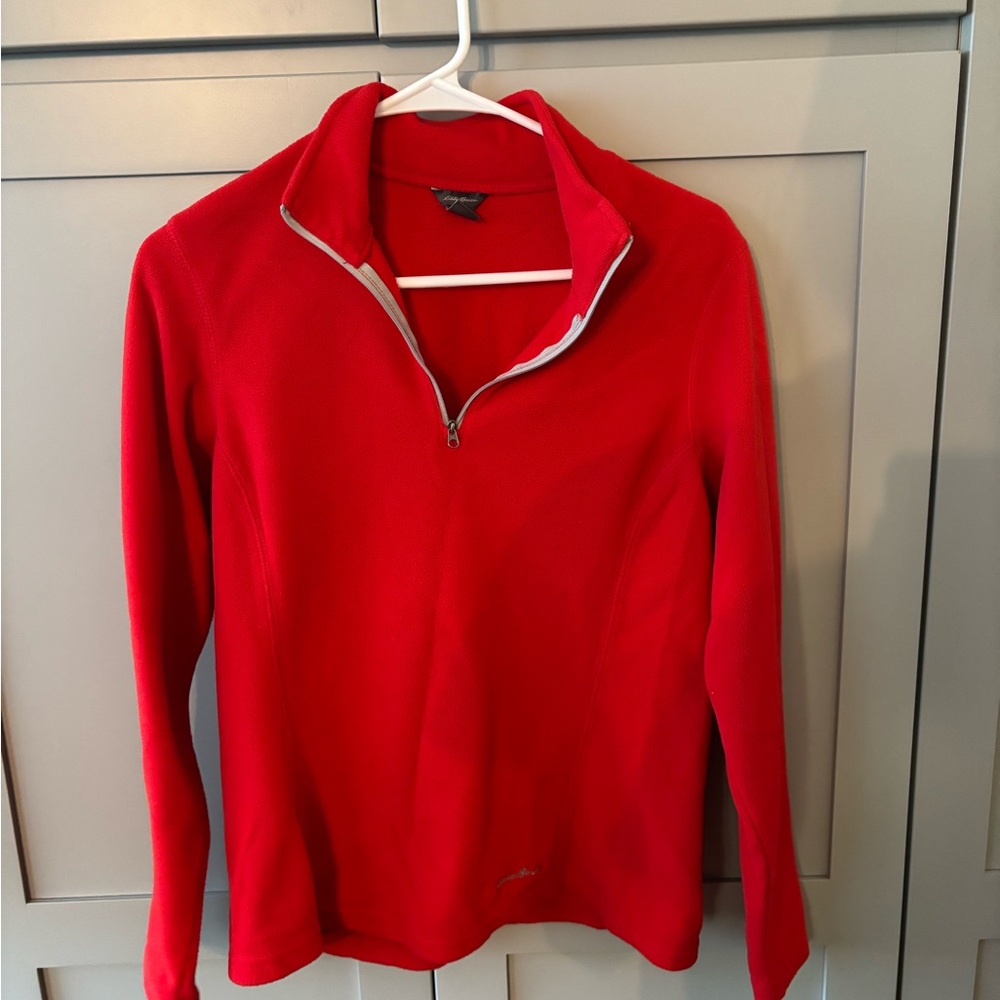 Red Quarter-Zip Pullover